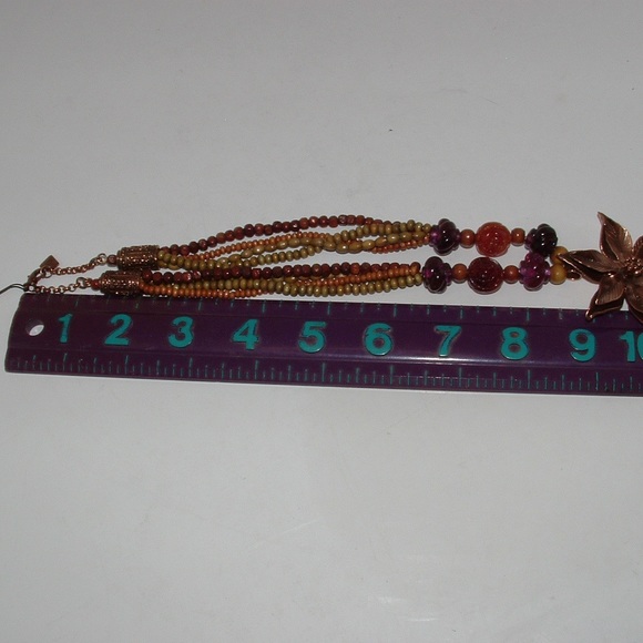 Cookie Lee Blooming Jasmine Necklace with Colored Beads - Picture 7 of 8